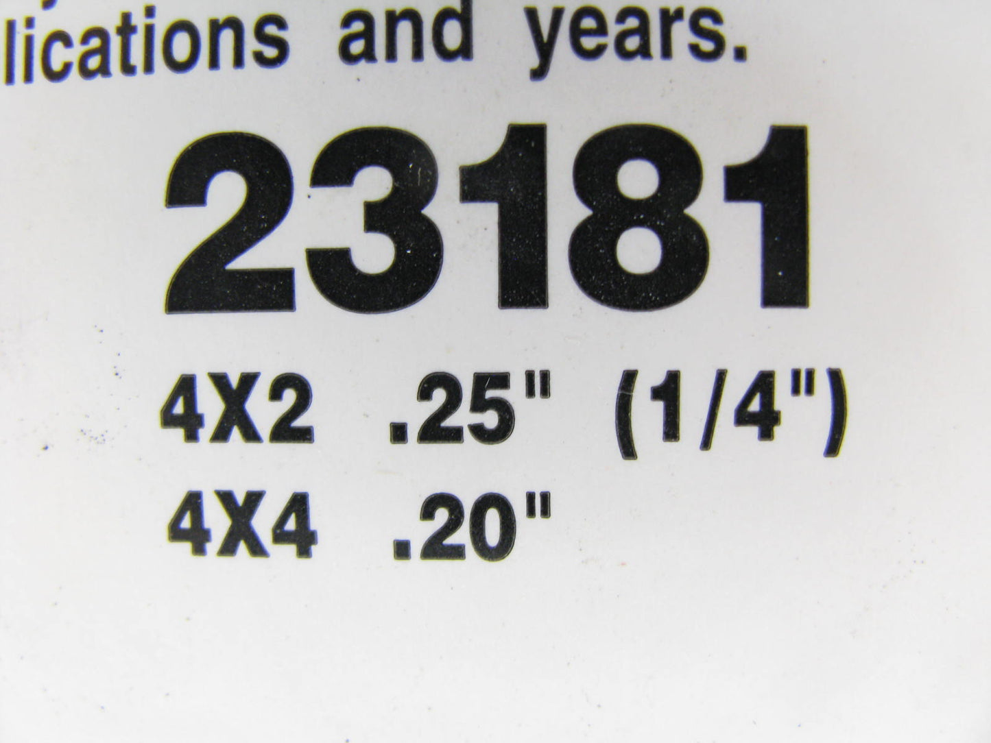 (2) Specialty Products 23181 Front Camber/Caster Alignment Bushing - 1/4 Degree