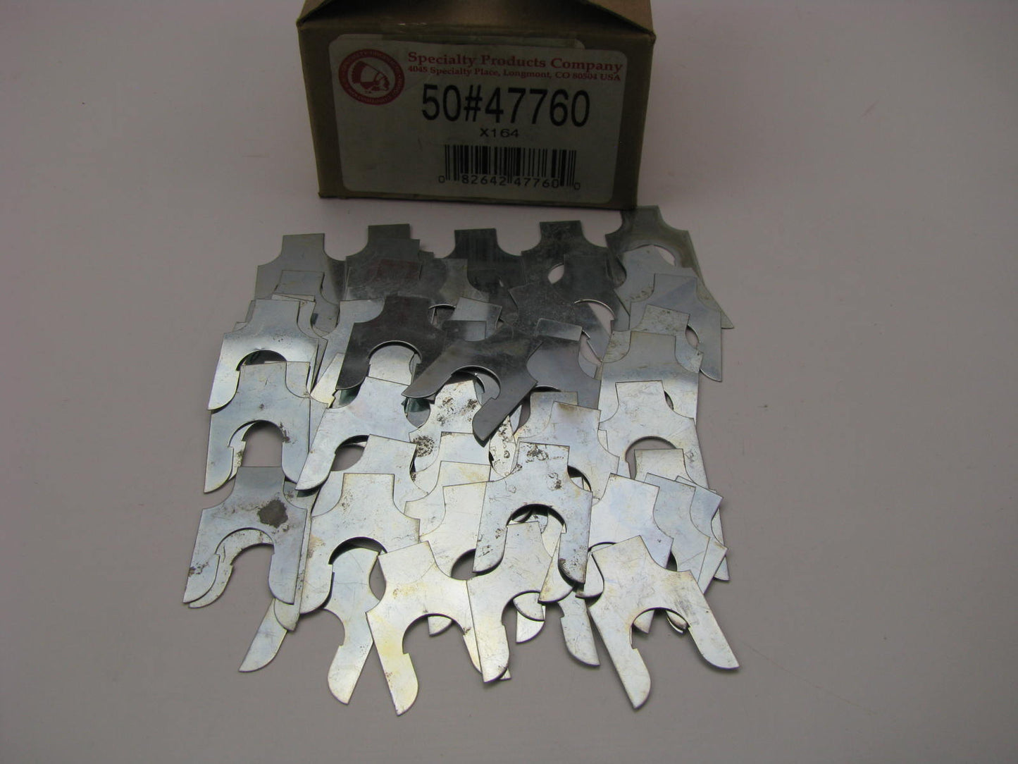 Specialty Products 47760 Caster Camber Shims 1/64'' Thick - 7/16'' Opening 50/Pack