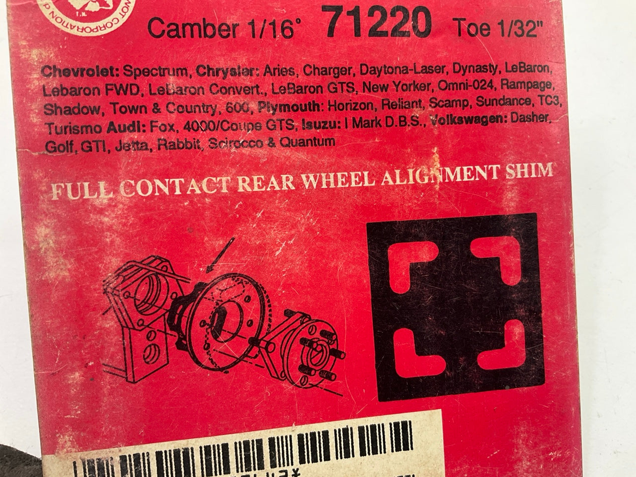 Specialty Products 71220 Rear Camber Toe Adjuster Shim, 1/16° Camber, 1/32'' Toe