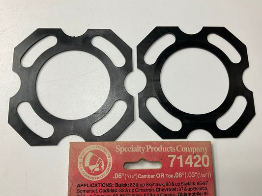 (2) Specialty Products 71420 Rear Alignment Camber/Toe Shim