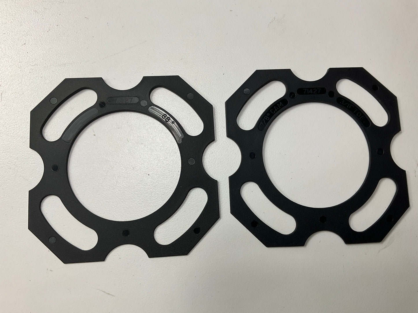 (2) Specialty 71427 Rear Camber Toe Adjuster Shim, 7/8° Camber, 3/8'' Toe