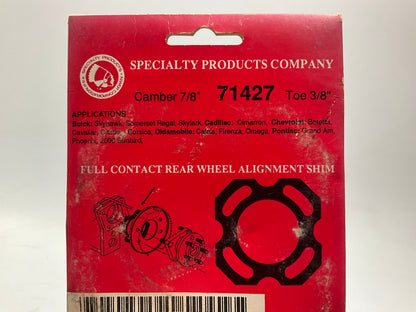 (2) Specialty 71427 Rear Camber Toe Adjuster Shim, 7/8° Camber, 3/8'' Toe