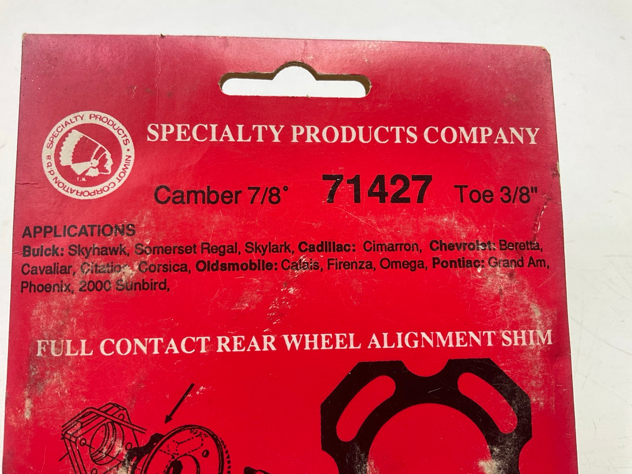 Specialty 71427 Rear Alignment Camber Toe Adjuster Shim, 7/8° Camber, 3/8'' Toe