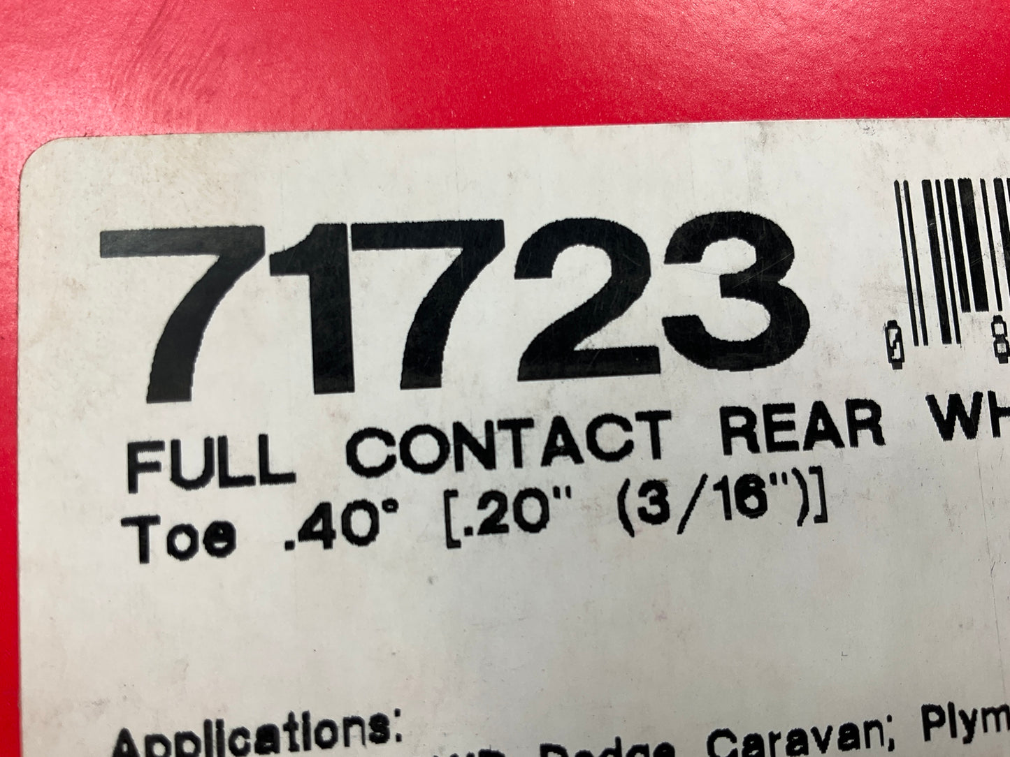 (2) Specialty Products 71723 Rear Toe Adjustment Shim