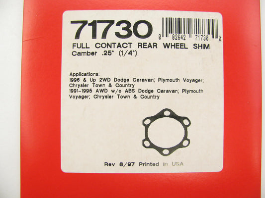 Specialty Products 71730 Rear Camber Adjustment Wheel Shim
