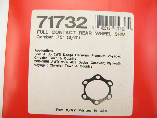Specialty Products SPC 71732 .75 Degree REAR Camber Adjustment Shim