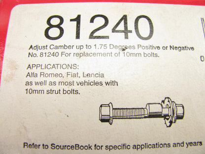 Specialty Products SPC 81240 FRONT Alignment Cam Bolt Kit 10mm +- 1.75 Degree