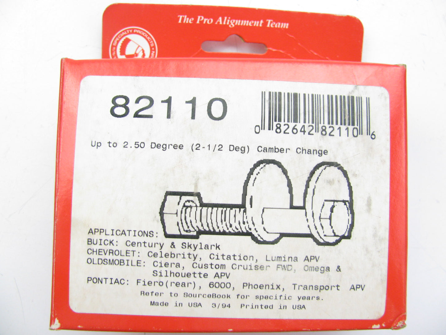 Specialty Products 82110 Caster/Camber Kit Front 2-1/2 Degree Adjustment