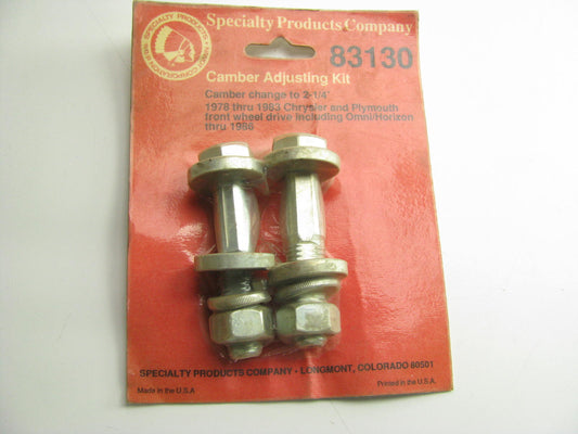 Specialty Products 83130 Caster/Camber Kit Front Adjustment Up To 2-1/4 Degrees