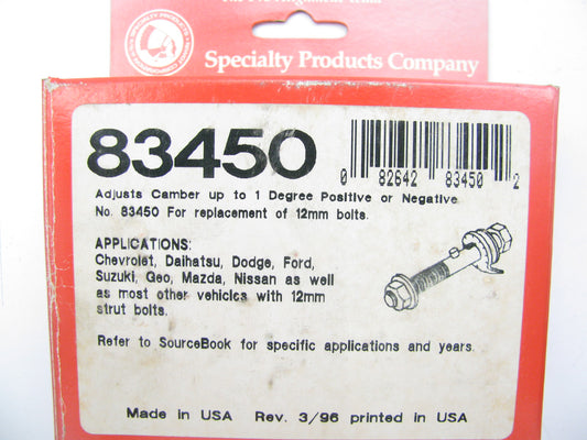Specialty Products 83450 Suspension Camber Adjuster Kit - 1 Degree - Front