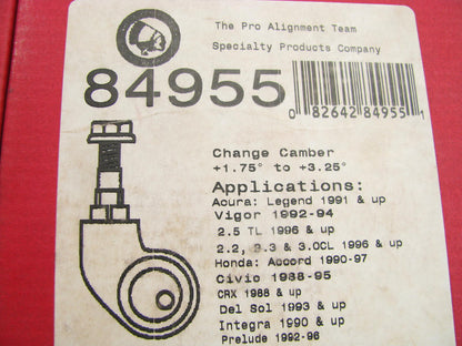 Specialty Products 84955 Alignment Control Arm Anchor Bolt Kit - 1.75'' To 3.25''