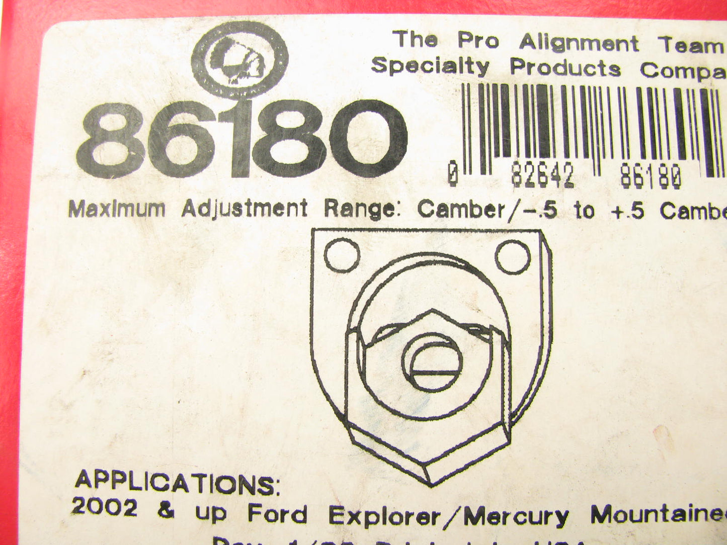 Specialty Products 86180 REAR Alignment Camber Cam Bolt Adjust Kit
