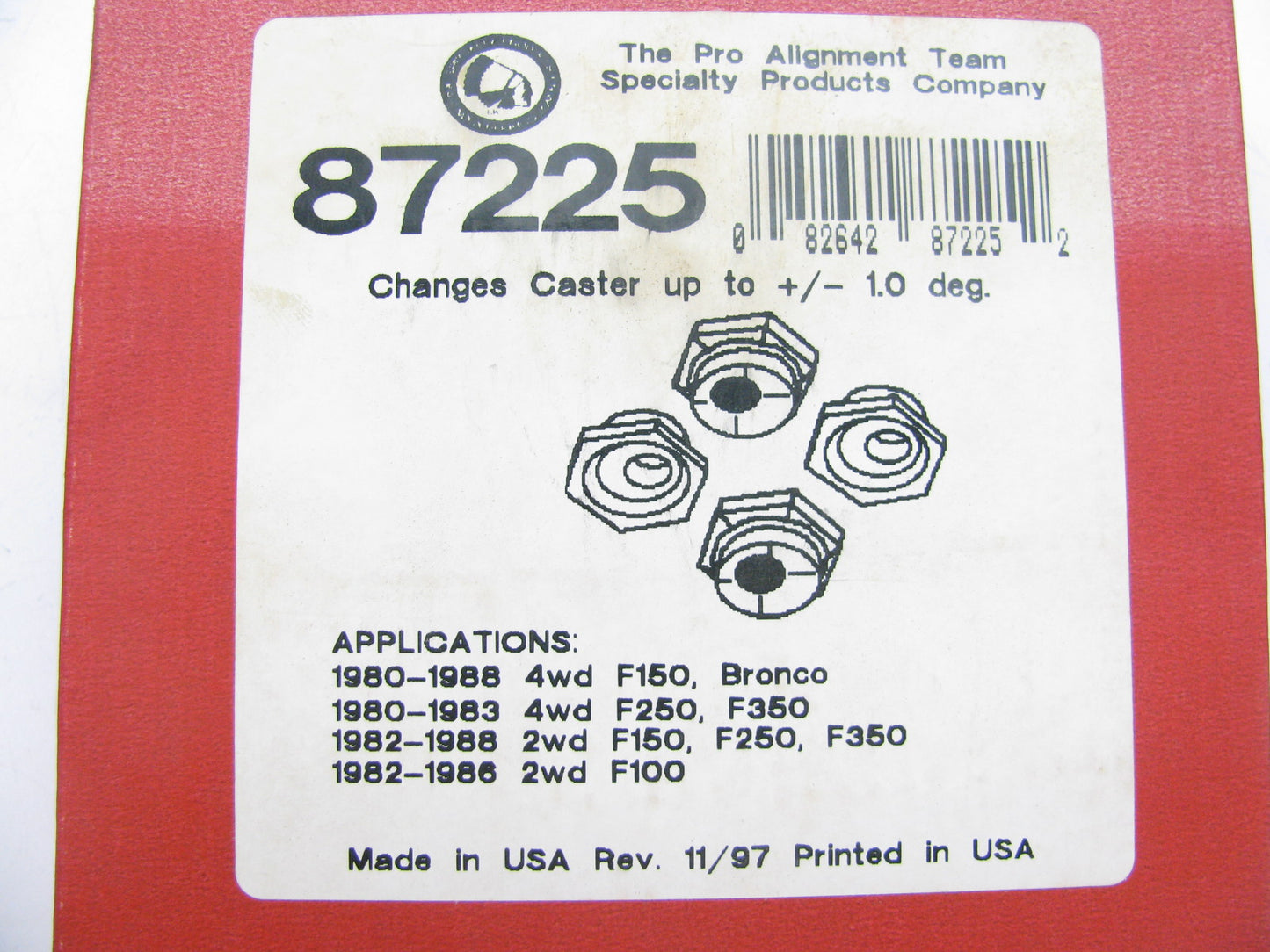 Specialty Products 87225 Caster Adjustment Kit Front