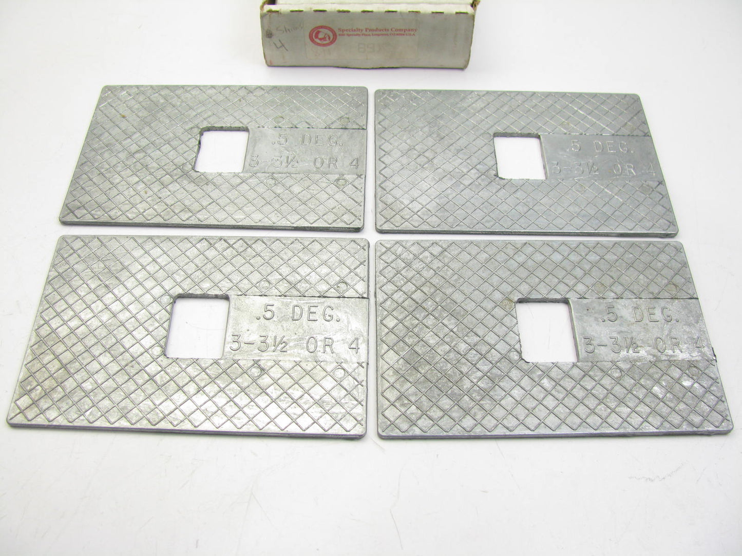 (4) Specialty Products 2WD 4WD Caster/Axle Shims 3'' 3-1/2''- 4''  1/2 Degree