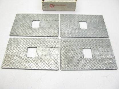 (4) Specialty Products 2WD 4WD Caster/Axle Shims 3'' 3-1/2''- 4''  1/2 Degree