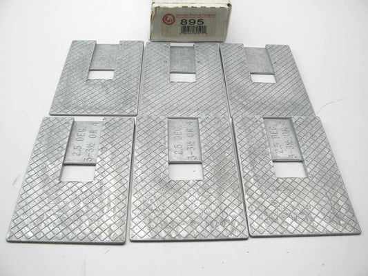 (6) Specialty 895 HD Zinc Uni-Wedge Alignment Shim - 3-3.5-4'' Wide 2-1/2 Degree