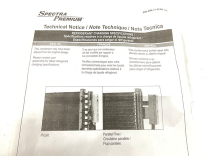 Spectra 7-4883 A/C Condenser 1999-2007 Ford F-250 F-350 F-450 F-550 Super Duty