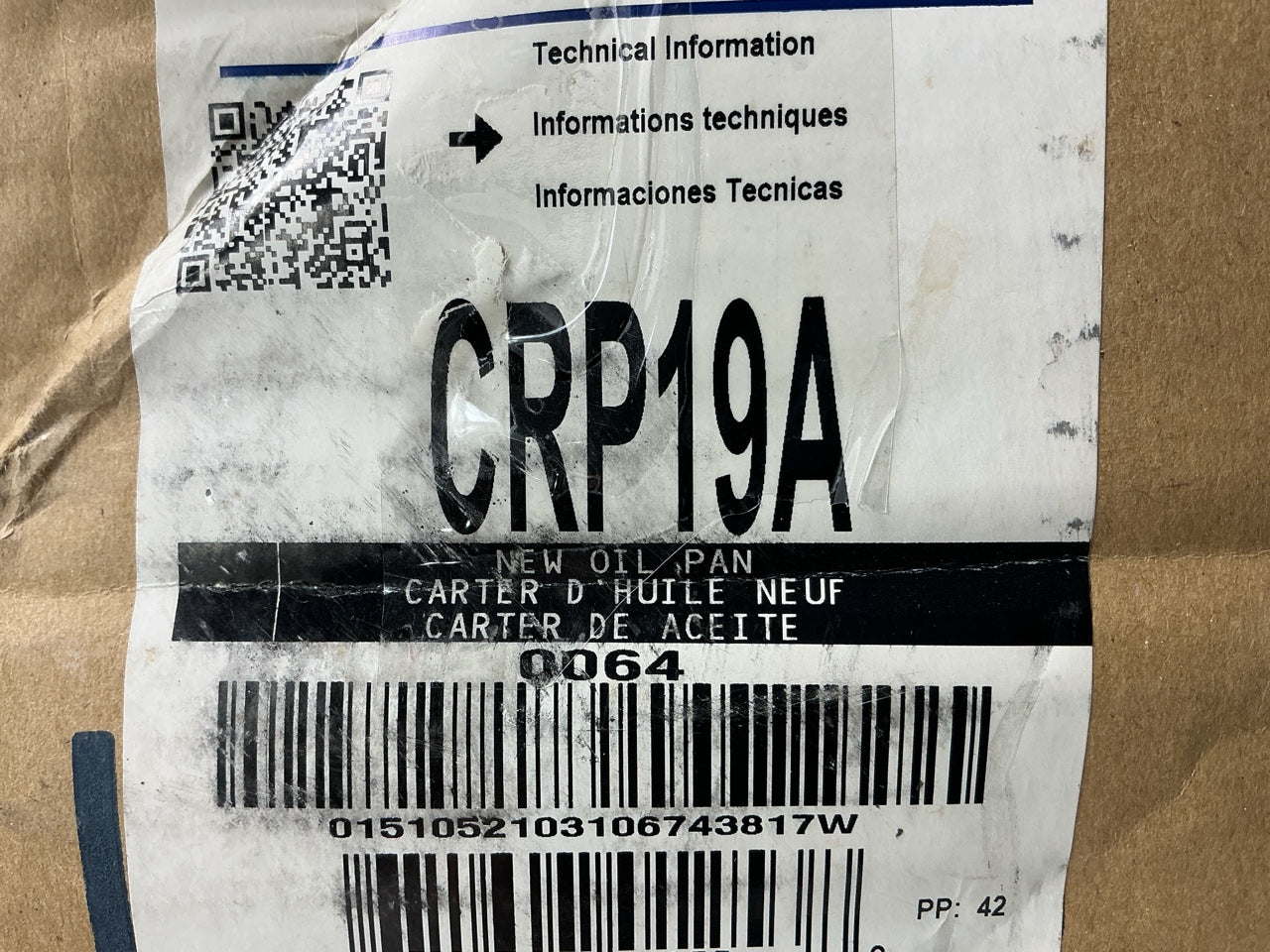 Spectra CRP19A Engine Oil Pan  (some Minor Scuffs From Storage - See Photos)