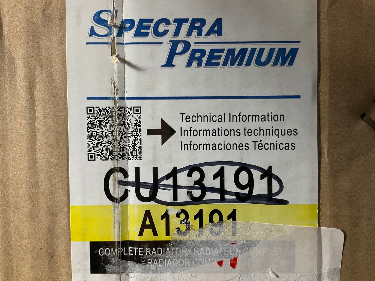 Spectra CU13191 Radiator For 2011-14 Sonata, 2012-17 Azera, 2011-15 Optima