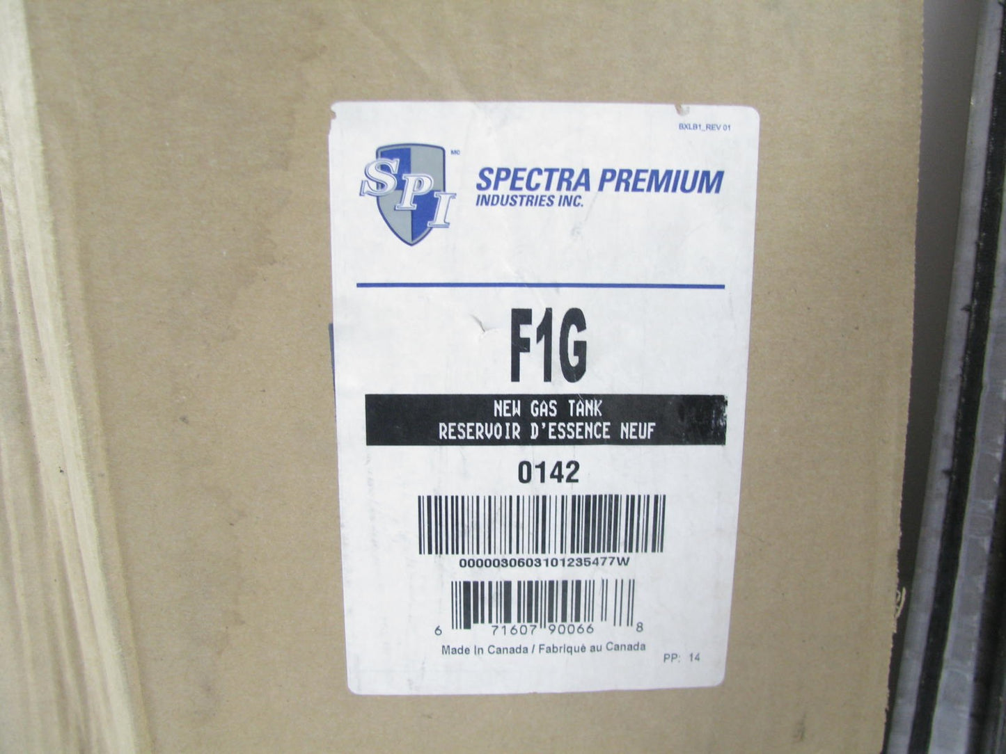 Spectra F1G REAR 18 Gallon Fuel Tank - Behind Rear Axle