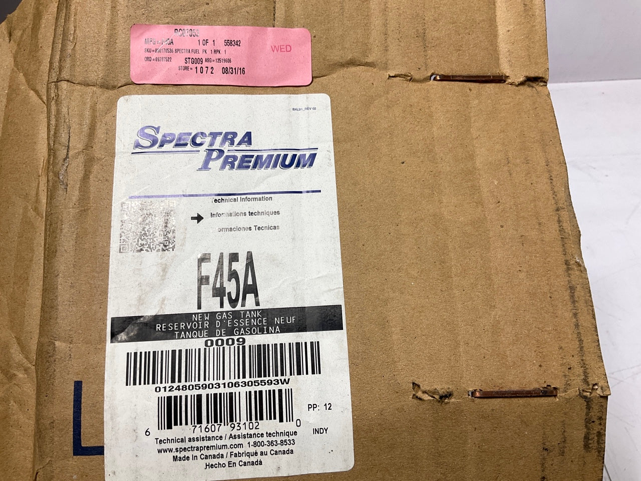SCRATCH & DENT - Spectra F45A Fuel Gas Tank - 30.5 Gallon - SEE PHOTOS