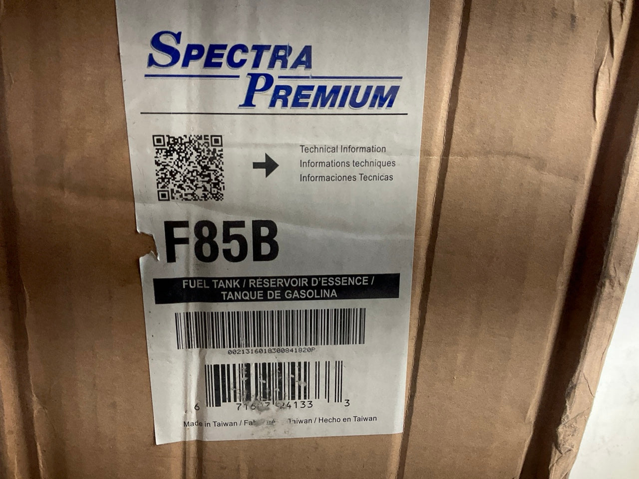 Dented, See Photos - Spectra F85B Fuel Gas Tank - 2007-2010 Ford Edge, MKX