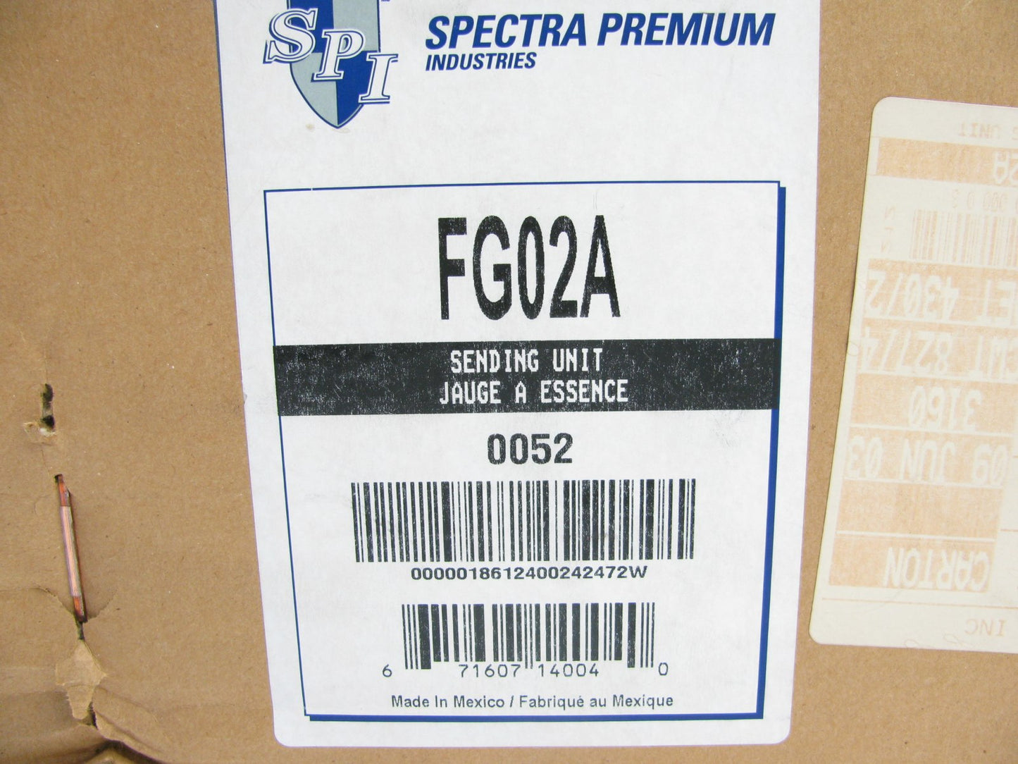 Spectra FG02A Fuel Tank Sending Unit - Fuel Level Gauge Sender