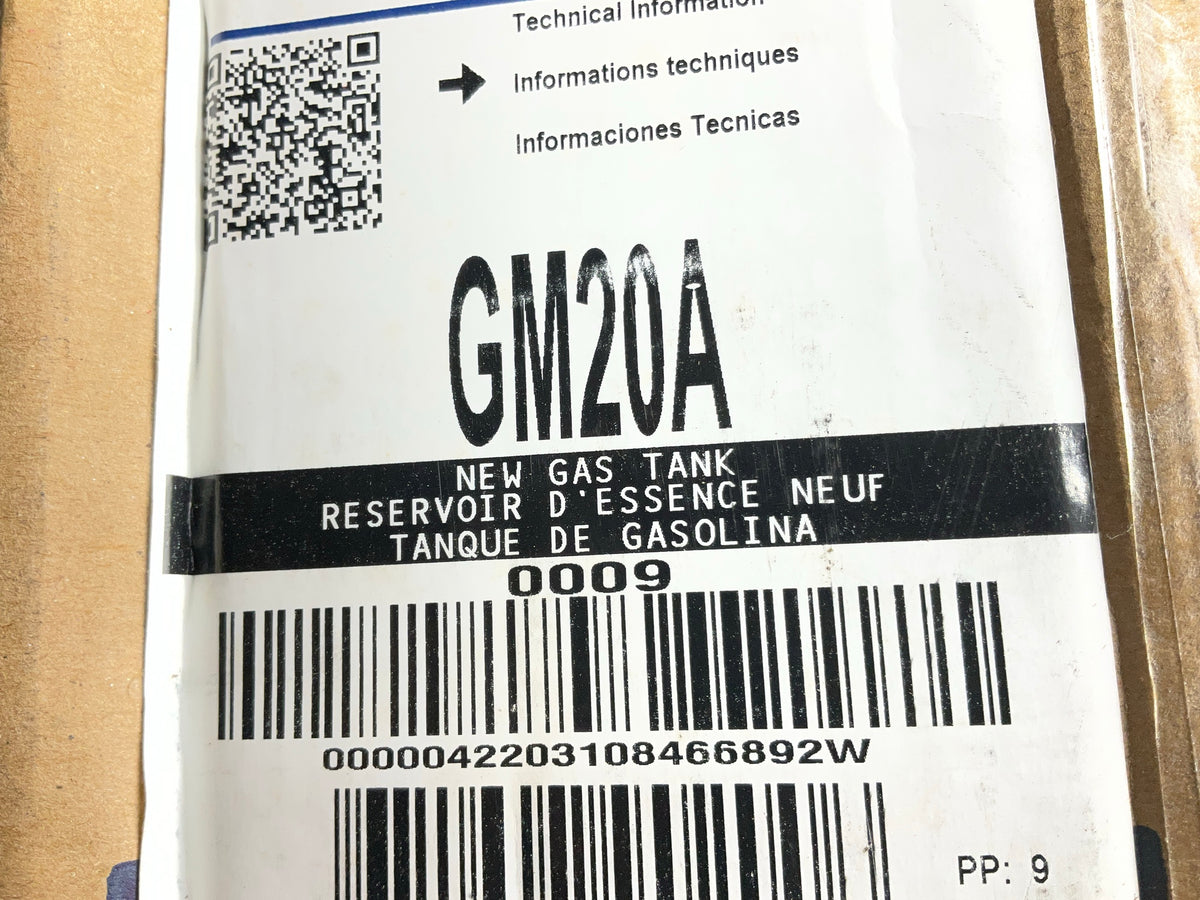 Spectra GM20A Fuel Gas Tank