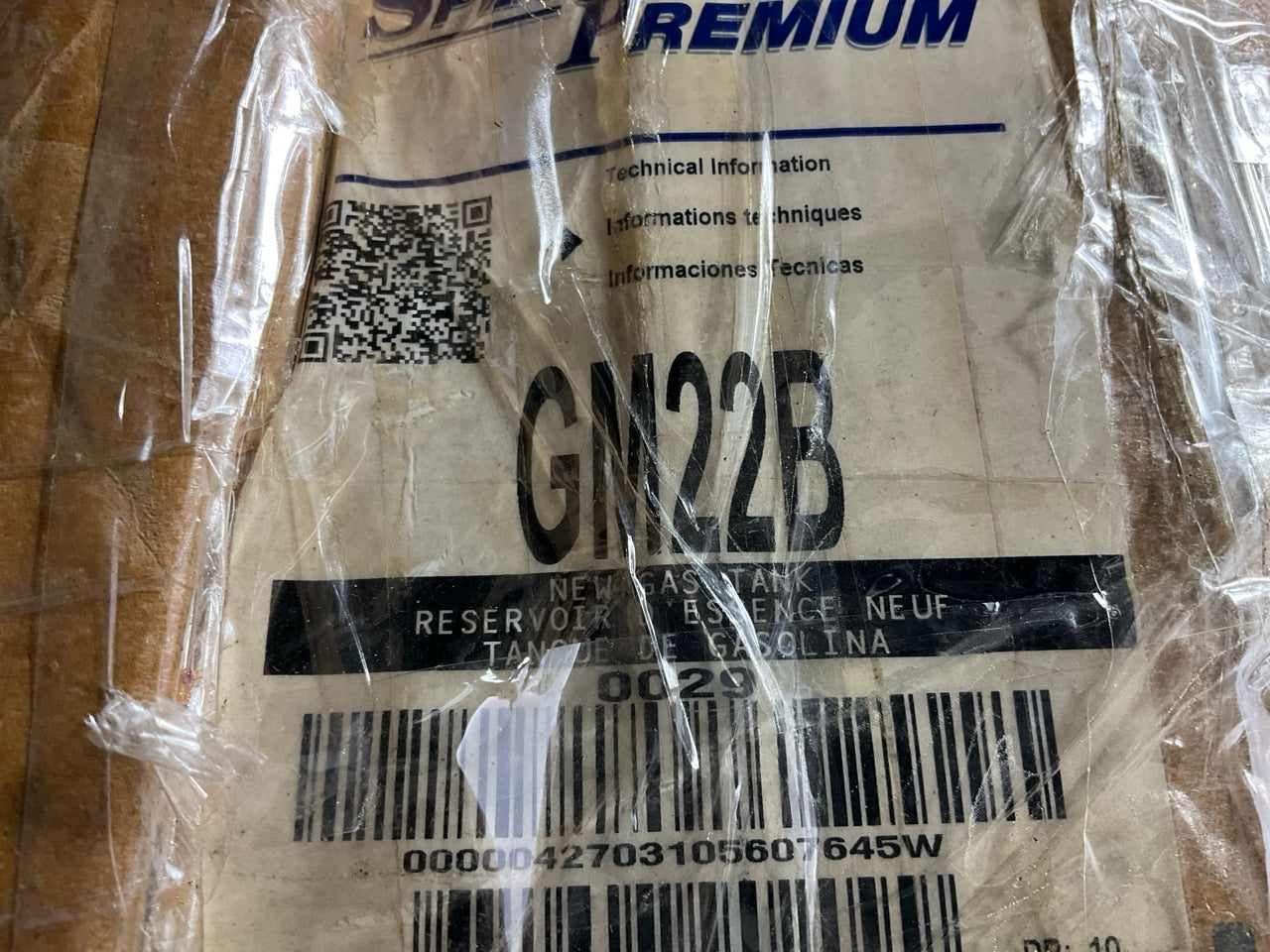 LIGHT COSMETIC DAMAGE - Spectra GM22B 34 Gallon Midship Fuel Gas Tank