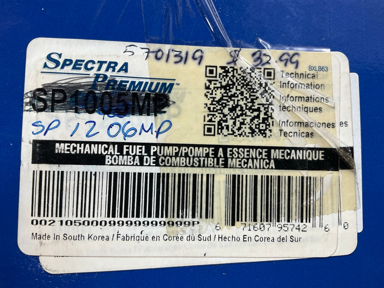 Spectra SP1206MP Mechanical Fuel Pump