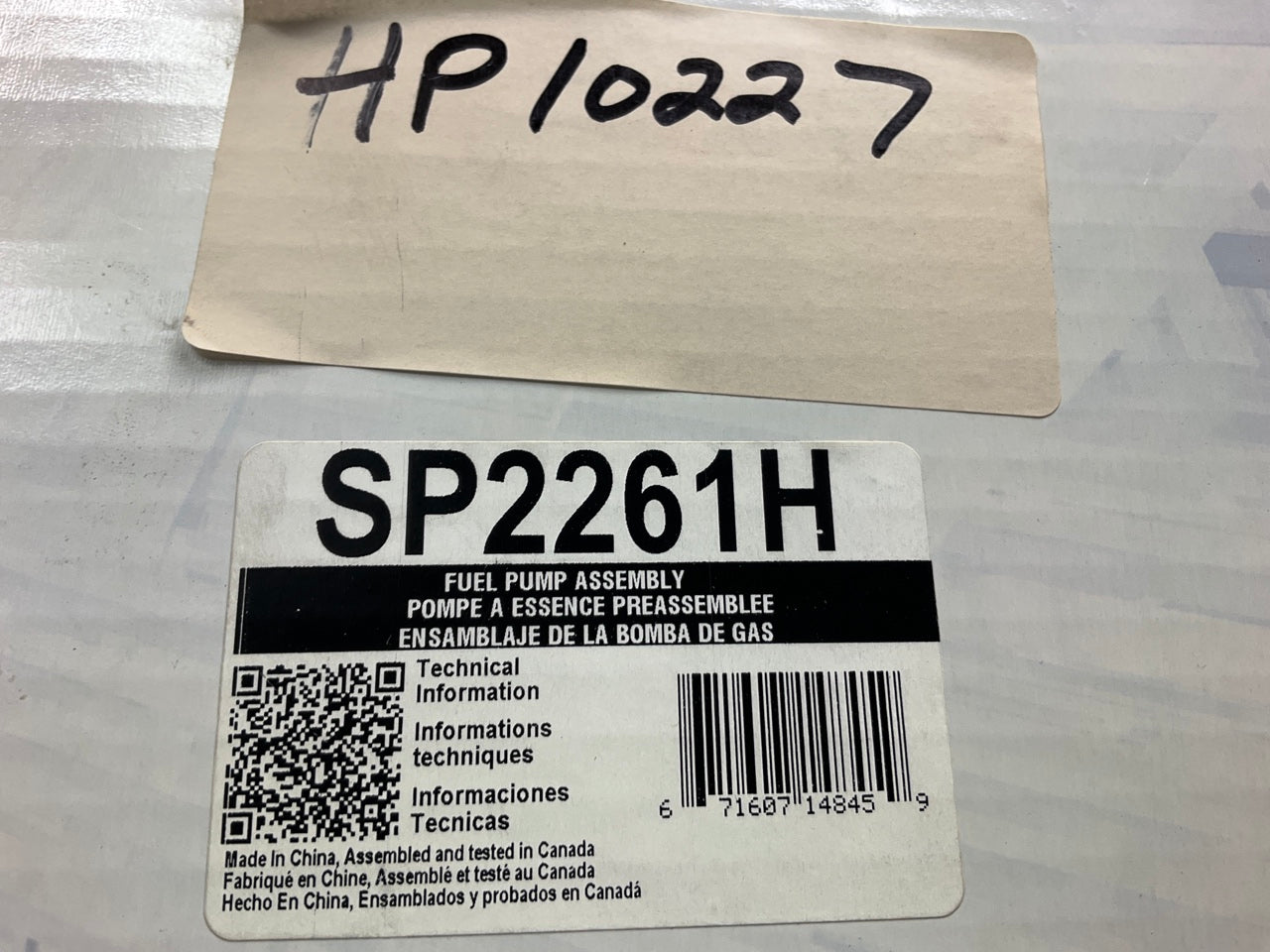 Spectra SP2261H Fuel Pump And Sender Assembly