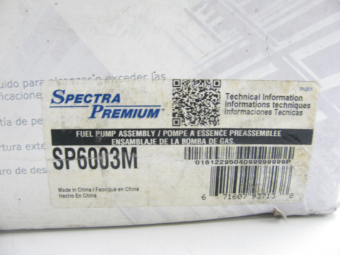Spectra SP6003M Fuel Pump For 1993-1995 Concorde, Intrepid, 94-95 LHS