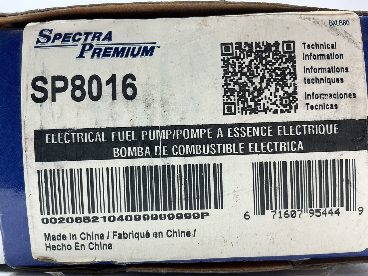 Spectra SP8016 Universal Electric Fuel Pump 12V, 2.5 - 4.5 PSI