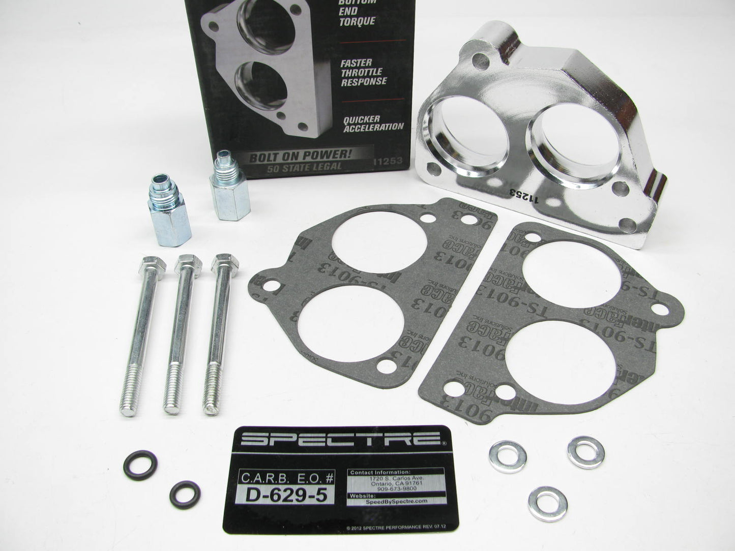 Spectre 11253 Power Plate Throttle Body Spacer 1987-1990 Chevy 454 V8 Big Block