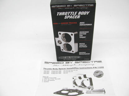 Spectre 11255 Throttle Body Spacer For 1994-02 Ram 1500 2500 3500 3.9L 5.2L 5.9L