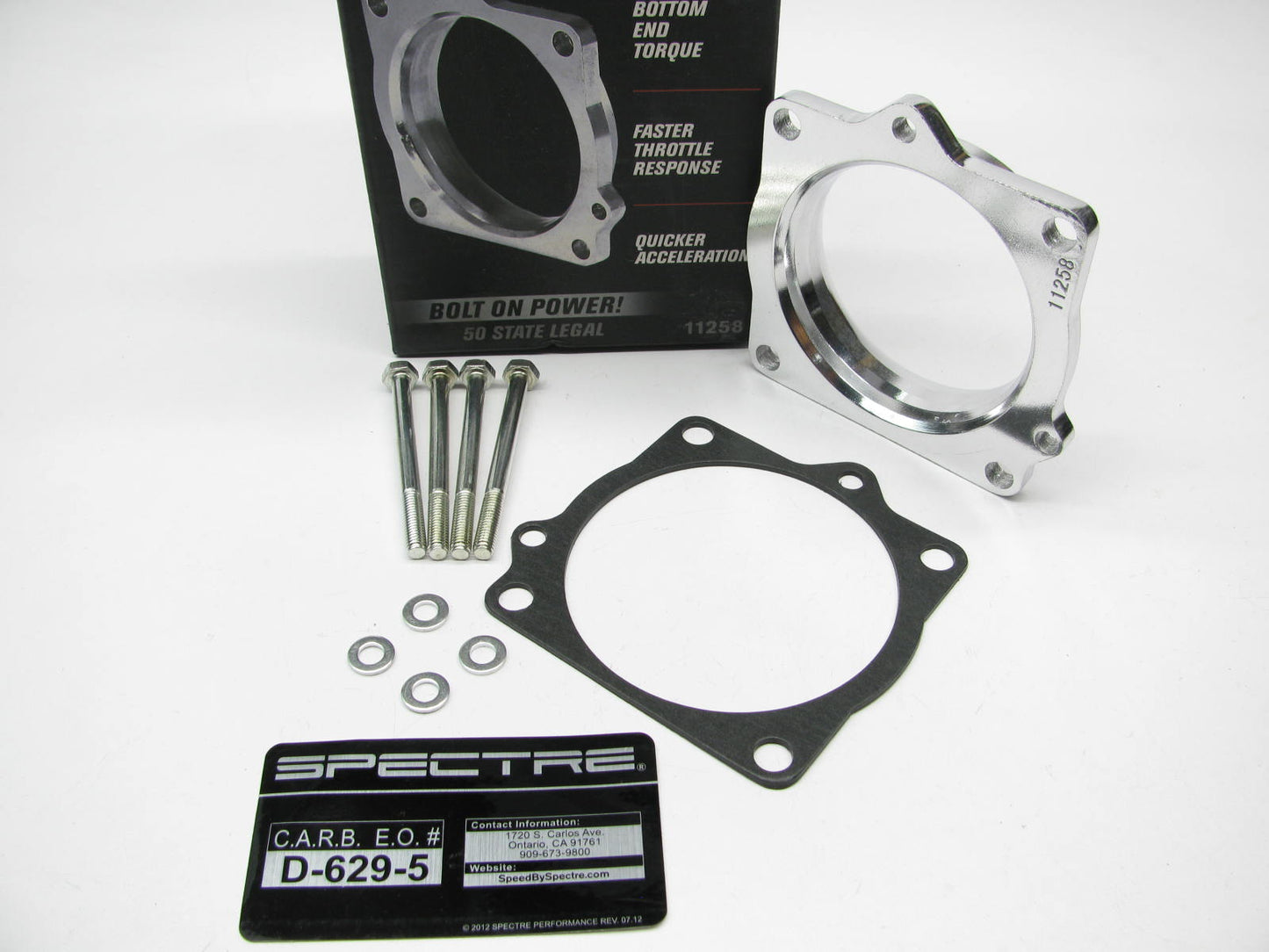Spectre 11258 Throttle Body Spacer Kit For 2003-2008 HEMI 5.7L V8