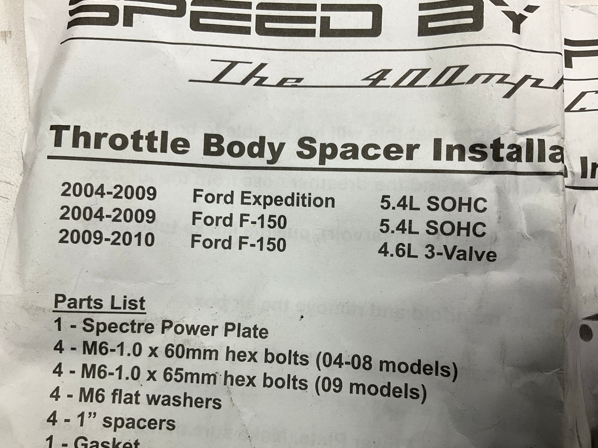 Missing Washers, Spectre 11259 Throttle Body Spacer 2004-2010 Ford F-150 5.4L V8