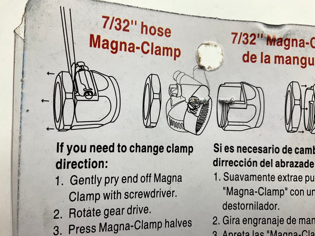Spectre 1268 Chrome Magna-Clamp Hose Clamp - 7/32'' Diameter Vacuum Hose - 2 PACK