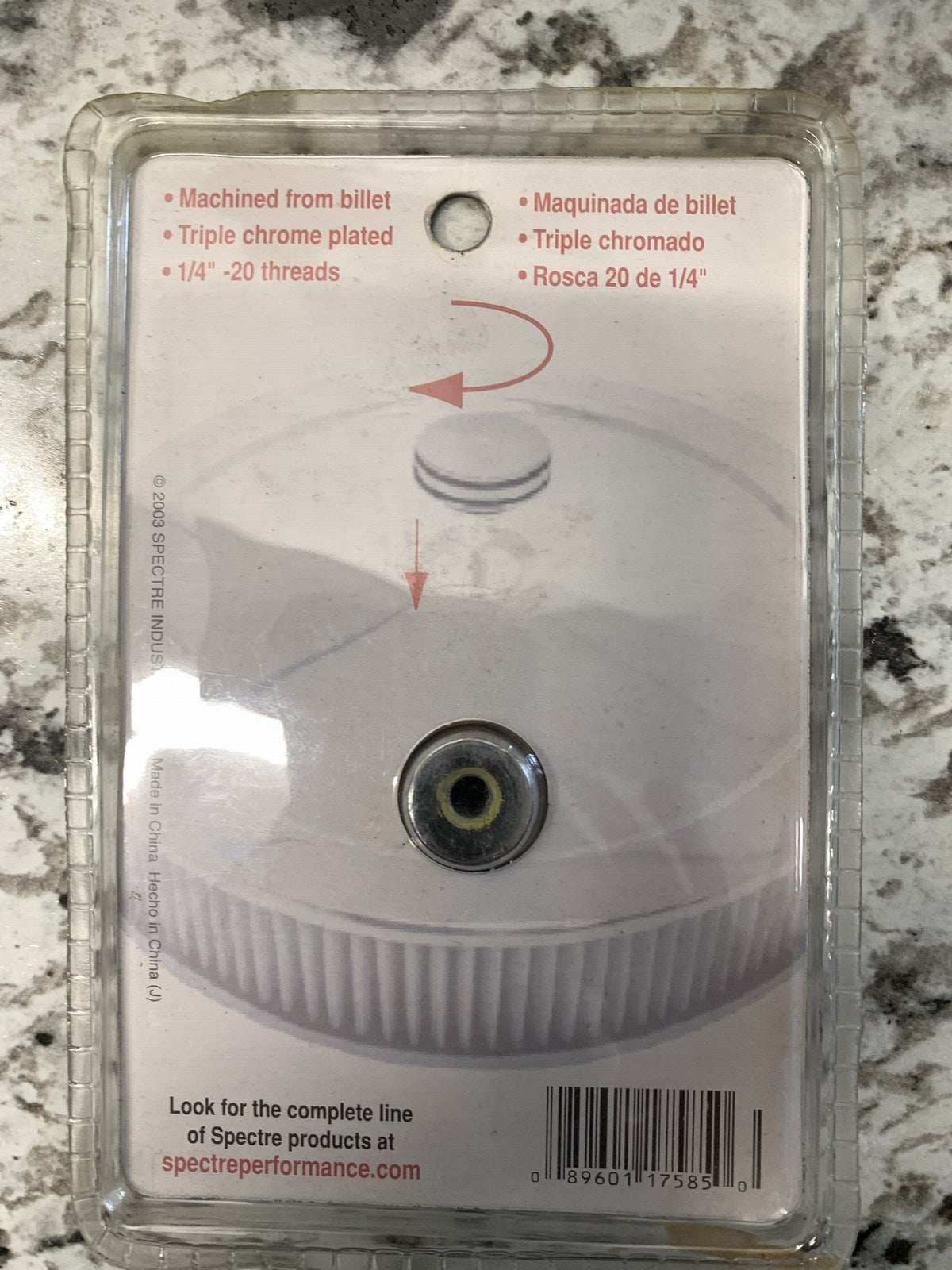 Spectre 17585 Air Cleaner Nut Triple Chrome Plated 1/4''-20 Threads