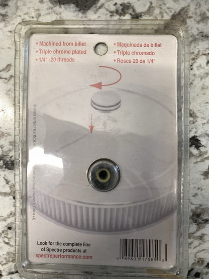 Spectre 17585 Air Cleaner Nut Triple Chrome Plated 1/4''-20 Threads