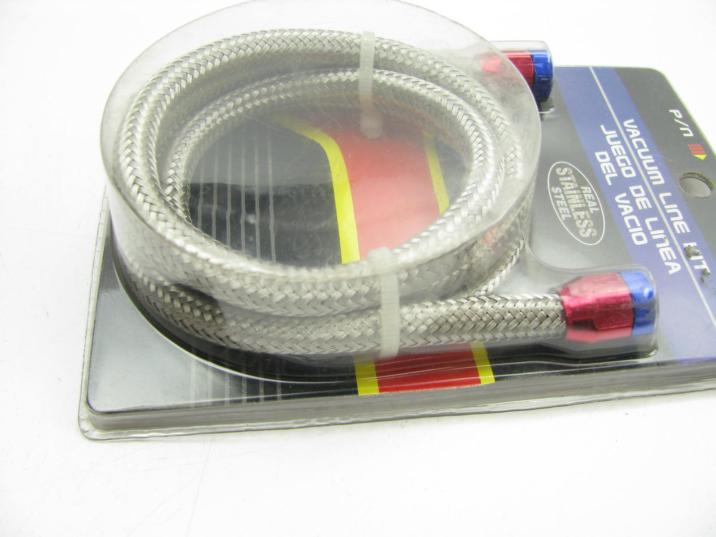 Spectre 19190 3ft Stanless Steel Braided 5/32'' Vacuum Line Kit W/ 2 Magna Clamps