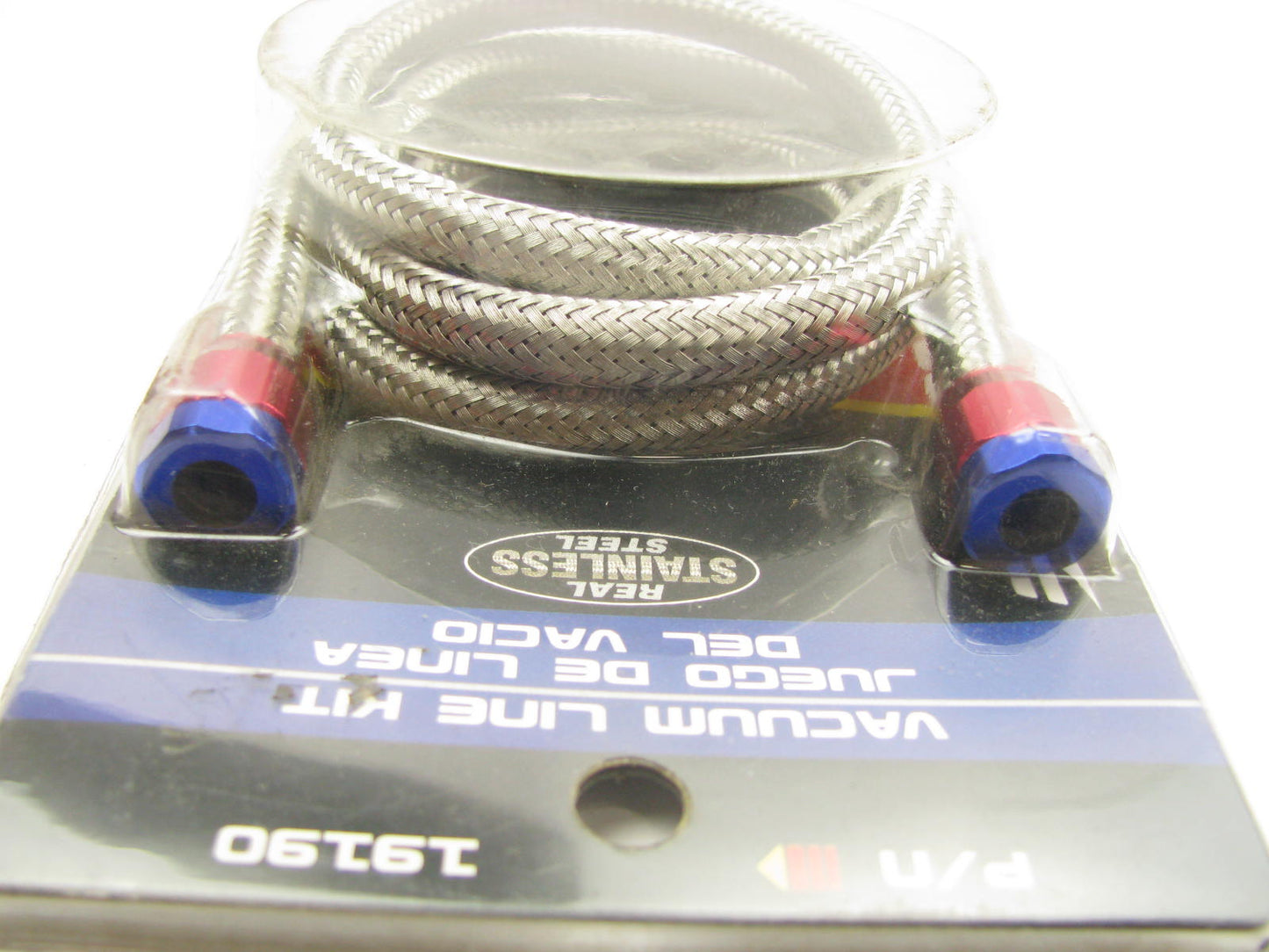 Spectre 19190 3ft Stanless Steel Braided 5/32'' Vacuum Line Kit W/ 2 Magna Clamps