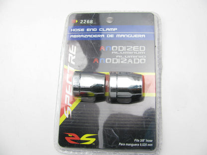 Spectre 2268 Anodized Aluminum Hose End Clamps For 3/8'' Hose
