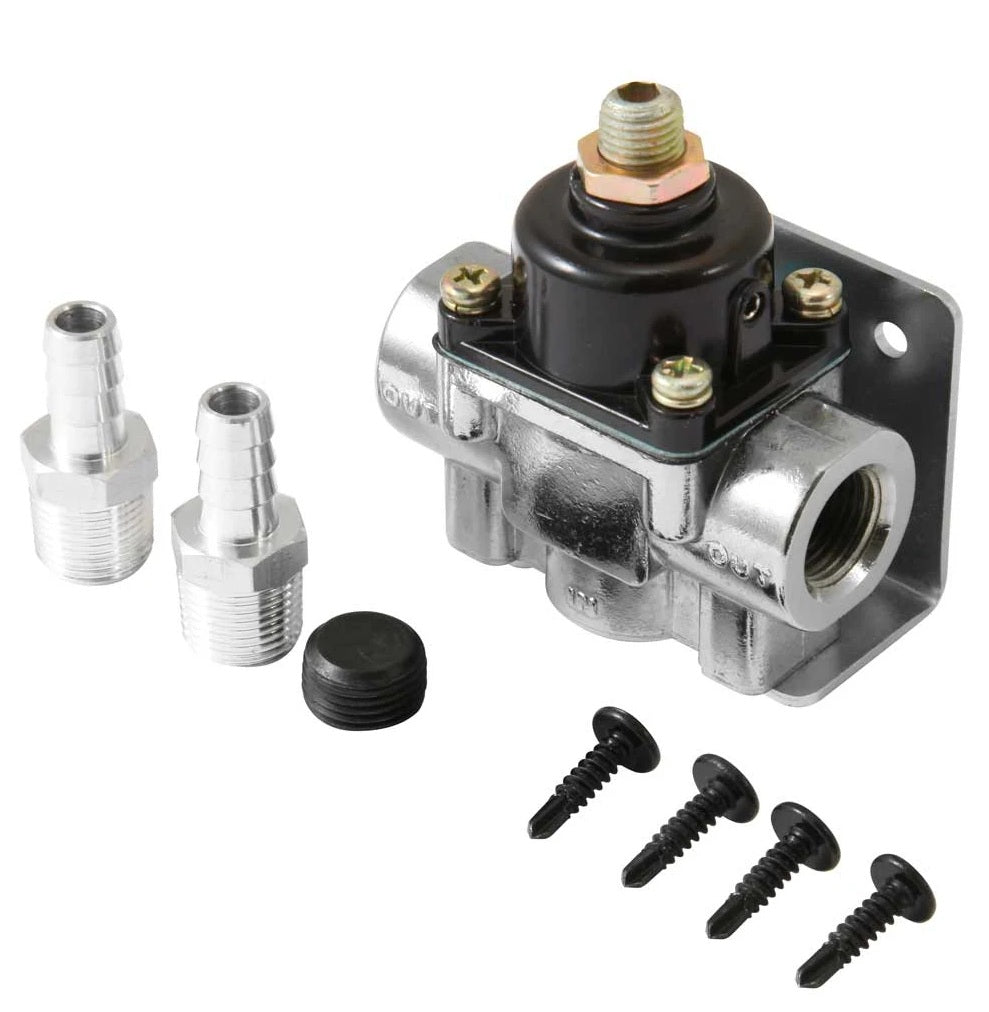 Spectre 2519 Universal 5-9 PSI Fuel Pressure Regulator 3/8'' Barbs, Carburetor