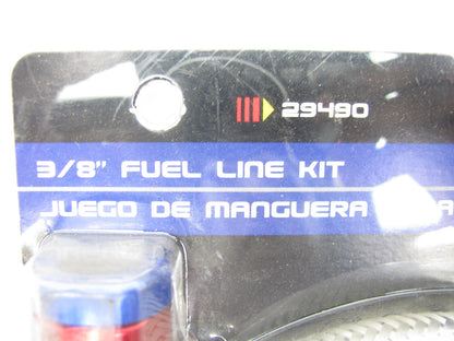 Spectre 29490 3ft. 3/8'' Stainless Steel Braided Fuel Line Kit W/ 2 Magna Clips