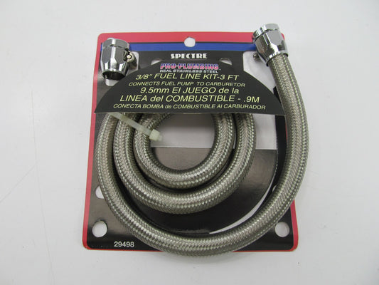 Spectre 29498 3/8'' X 3 Feet Stainless Steel Flex Fuel Line Hose
