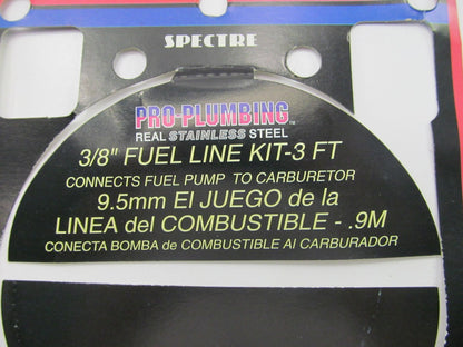 Spectre 29498 3/8'' X 3 Feet Stainless Steel Flex Fuel Line Hose