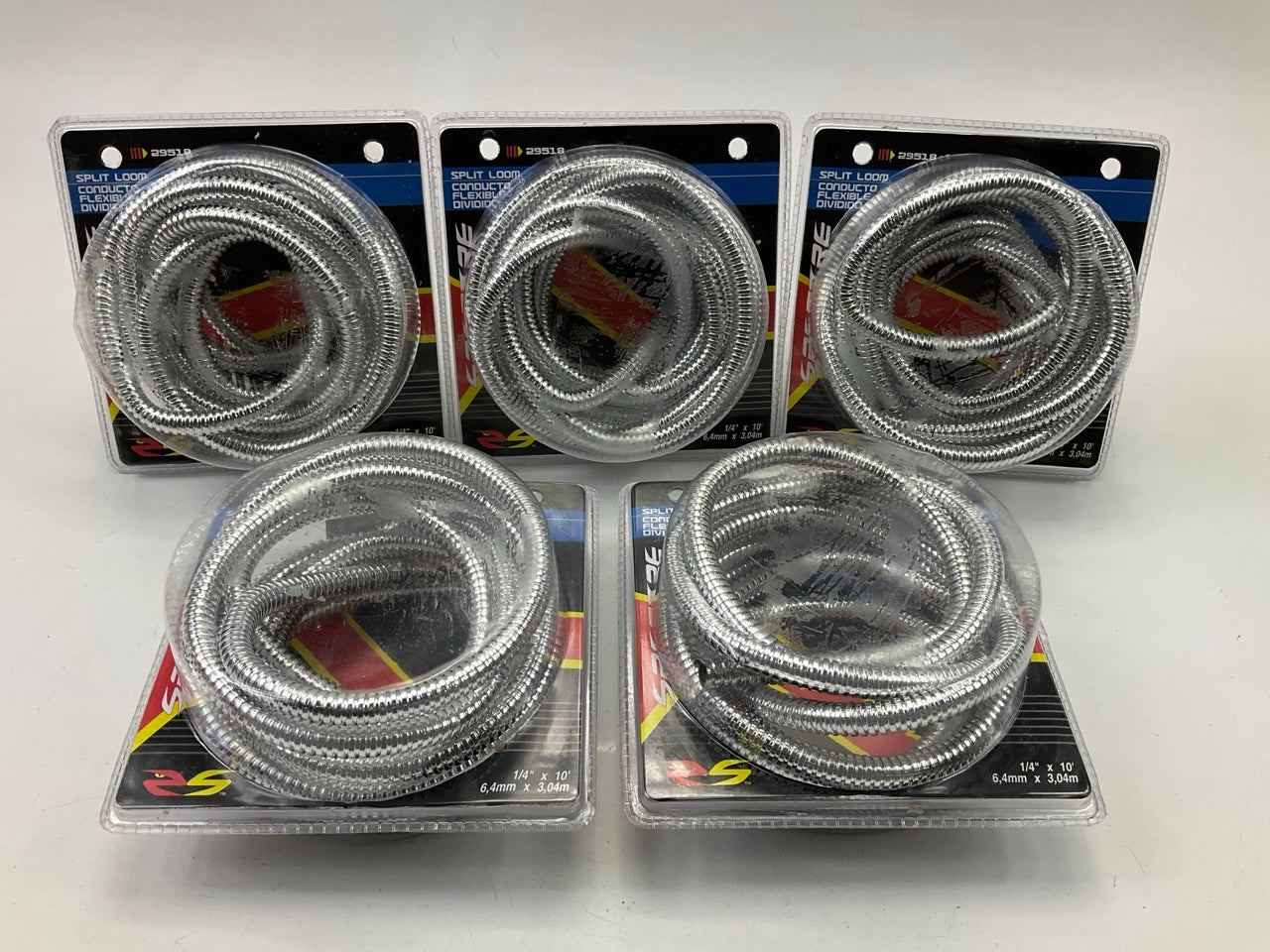 50 FEET - Spectre 29518 Chrome Split Wire Loom Tubing Tube 1/4'' Inside Diameter