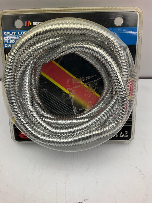 10 FEET - Spectre 29518 Chrome Split Wire Loom Tubing - 1/4'' Inside Diameter