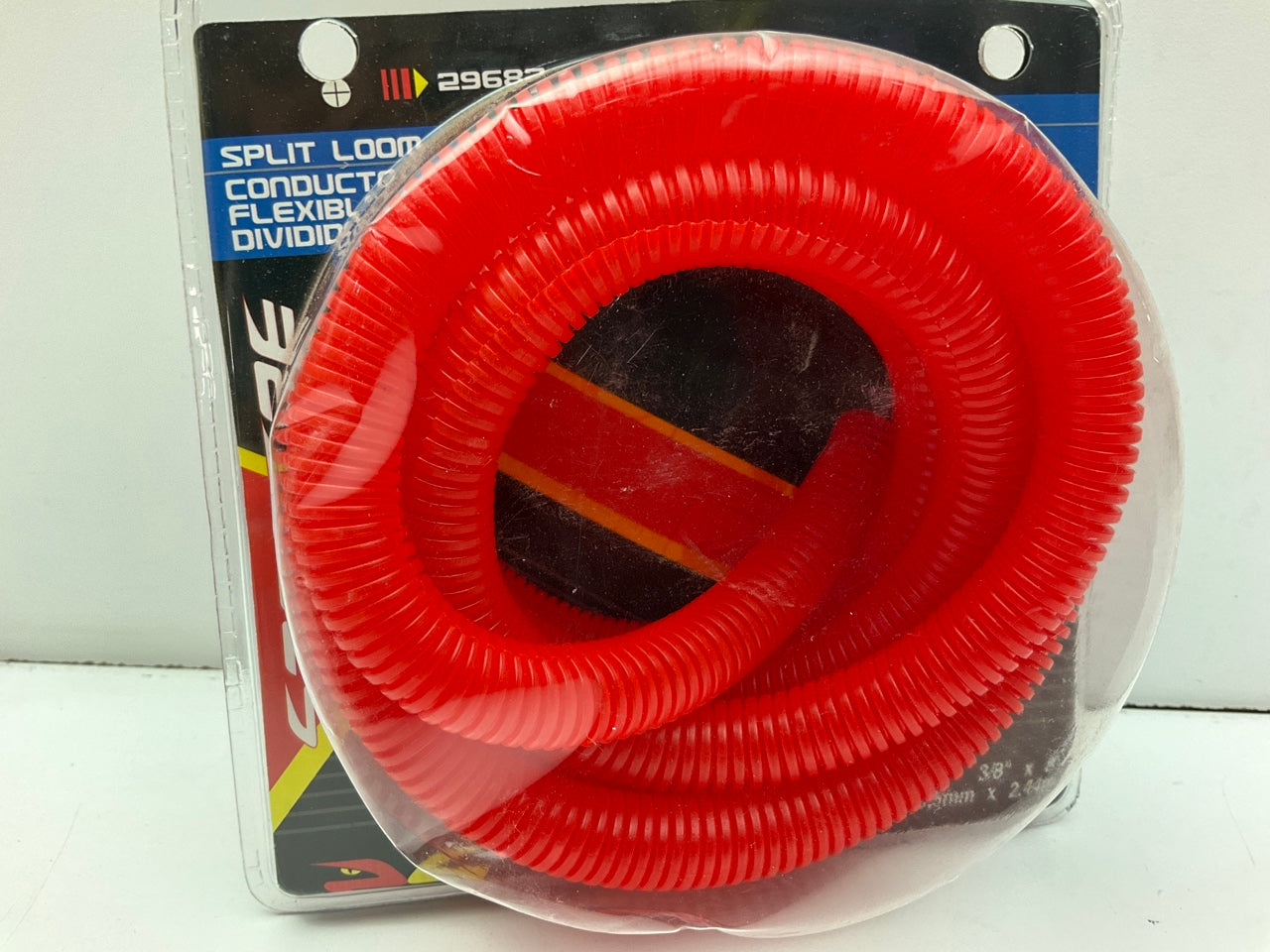 Spectre 29682 Convoluted Split Loom Red Flexible Tubing - 3/8'' X 8' Long